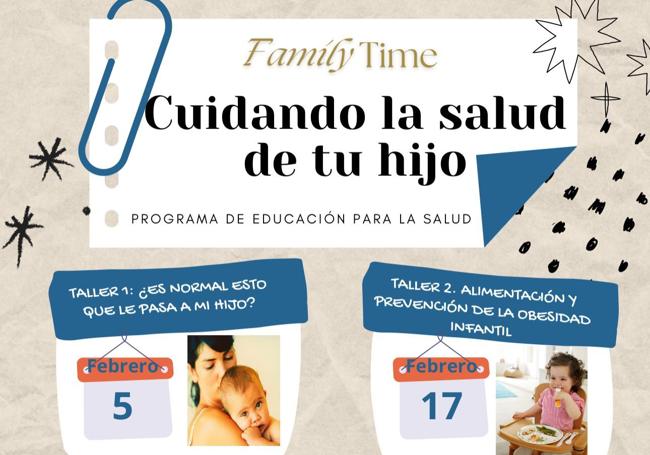 Vista parcial del cartel sobre los talleres