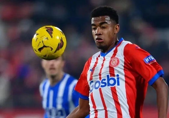 Solís durante un encuentro de esta temporada con el Girona.