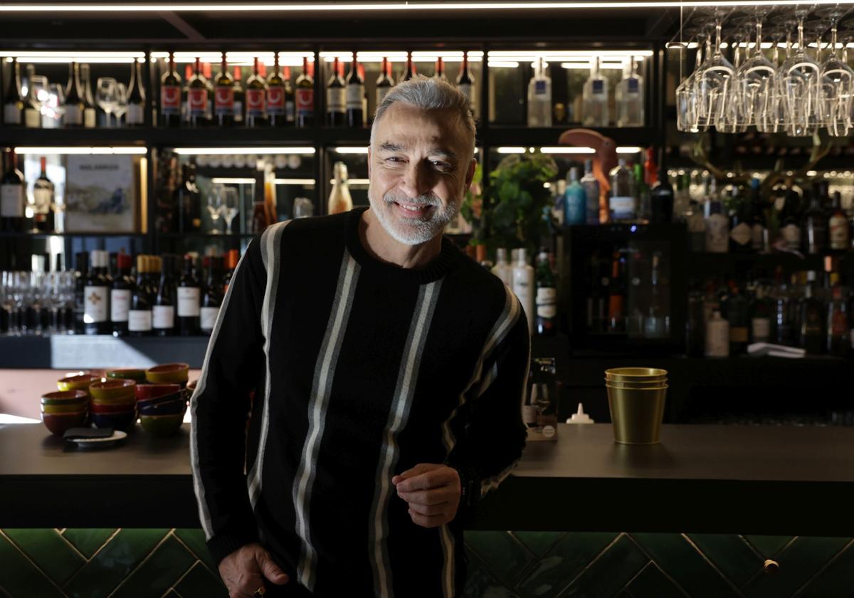 El actor vallisoletano Alberto Vázquez en su restaurante favorito, Matamales.