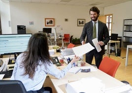 Juan García-Gallardo, el pasado lunes, cuando presentó su dimisión en todos sus cargos de Vox.