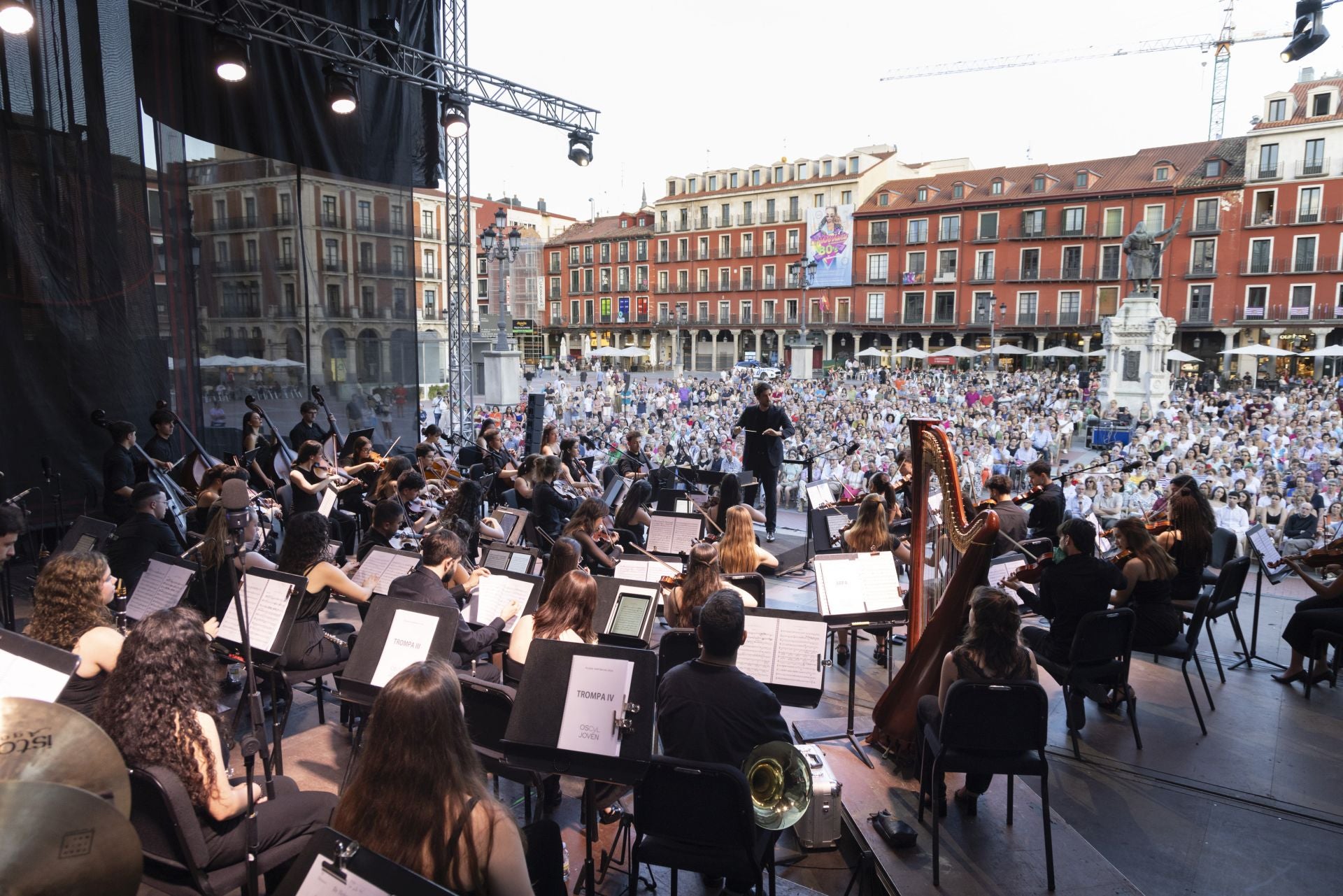 La OSCyL Joven, en el concierto de la Plazas Sinfónicas, en Valladolid el pasado verano.