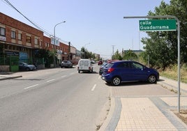 Una de las calles principales del polígono del Cerro, en Segovia capital.