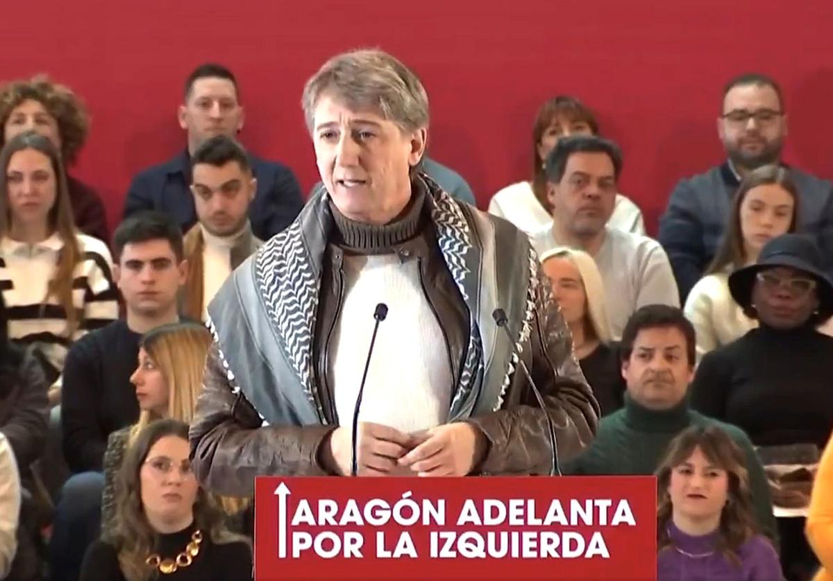 Carlos Martínez, durante su intervención este sábado en Zaragoza.