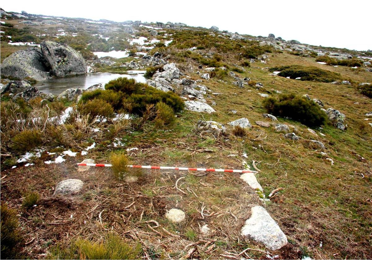 Espesor y trazado en 2016 de la muralla principal del 'oppidum'.