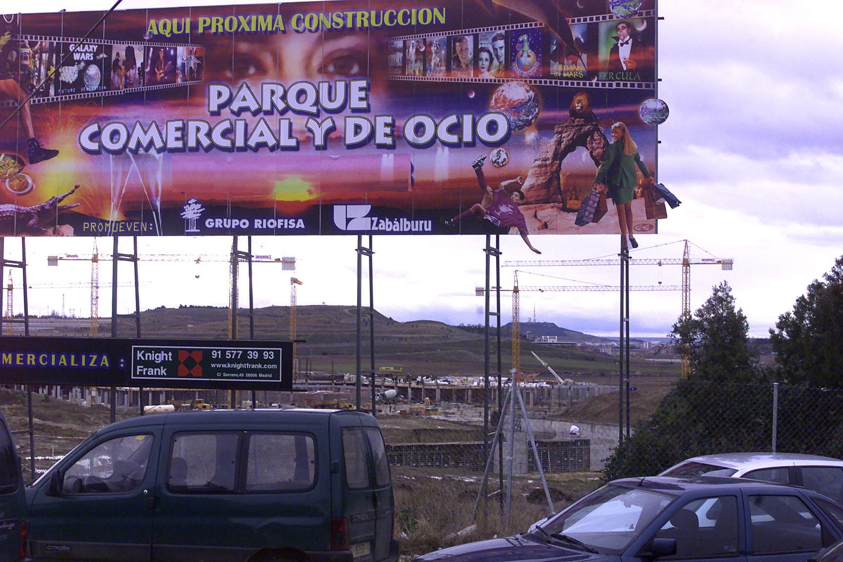 Terrenos donde se construye el parque comercial y de ocio Equinoccio en Zaratán. 18 de enero de 2001.