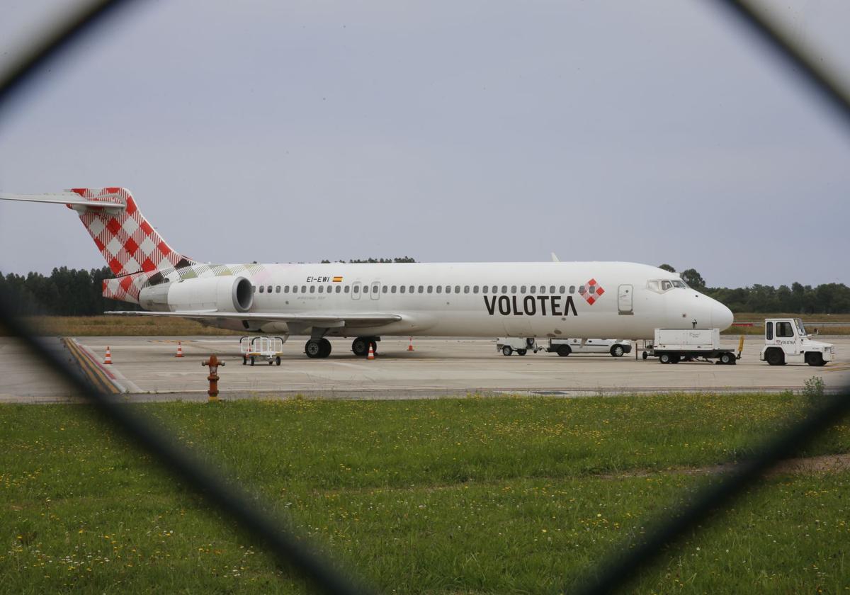 Avión de la compañía española Volotea, en imagen de archivo.