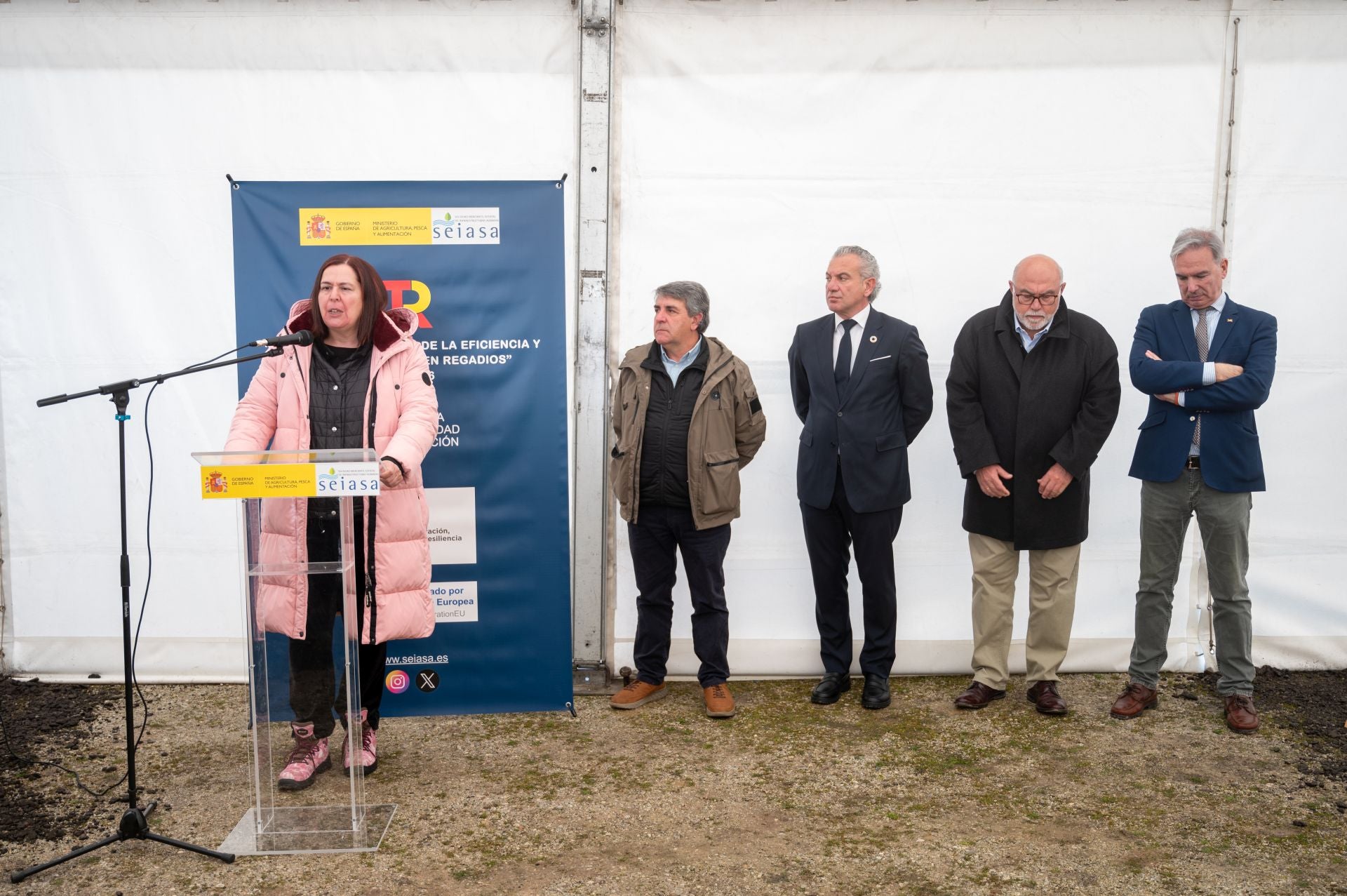 La secretaria de Estado de Agricultura y Alimentación, Begoña García, este martes en Villoldo.