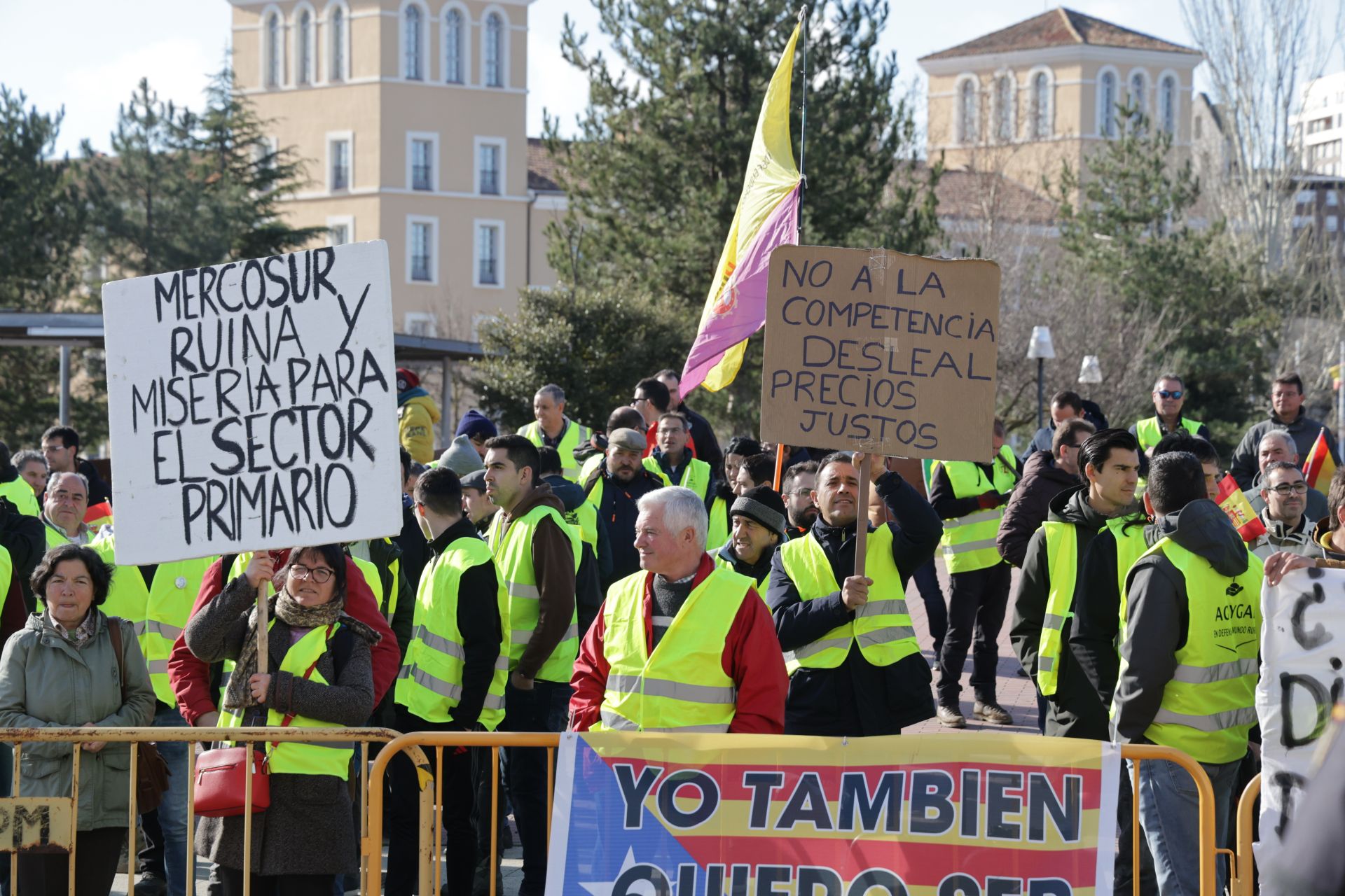 Agricultores y ganaderos protestan en Valladolid por el acuerdo con Mercosur