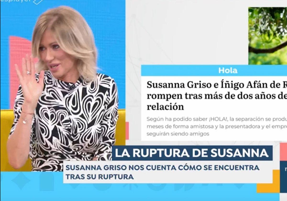 Susanna Griso habló de su ruptura en 'Espejo público'.