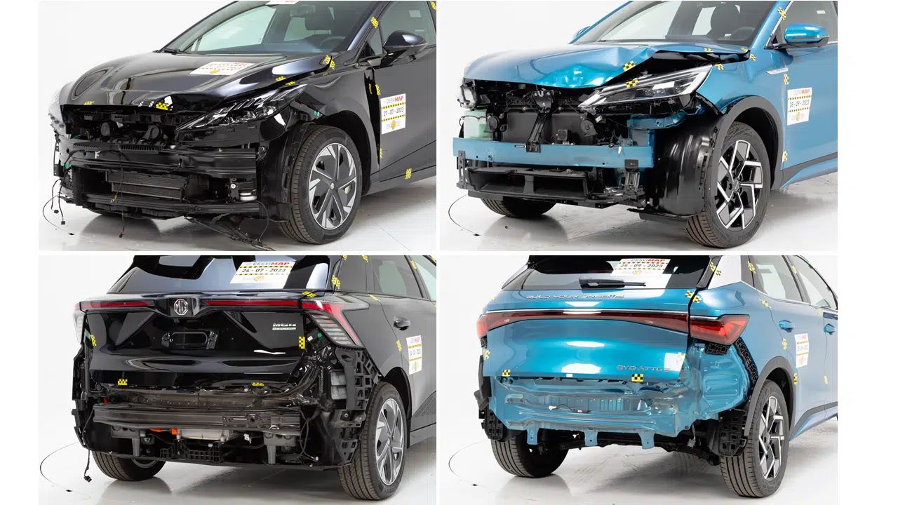 MG4 y BYD Atto 3, sometidos al 'crash test' de Cesvimap.