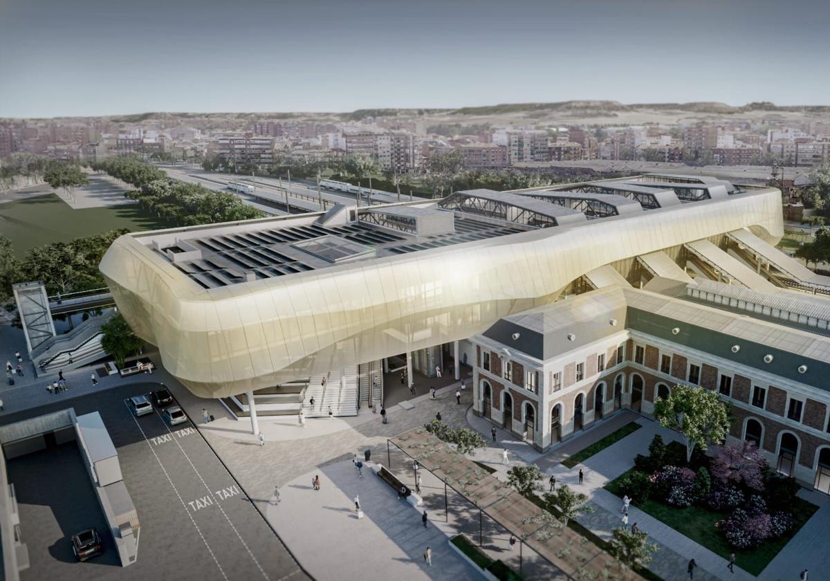 Una «piel textil» cubrirá la nueva estación de tren, que empezará a construirse en octubre