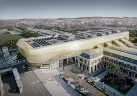 Infografía de la nueva estación de tren Campo Grande.