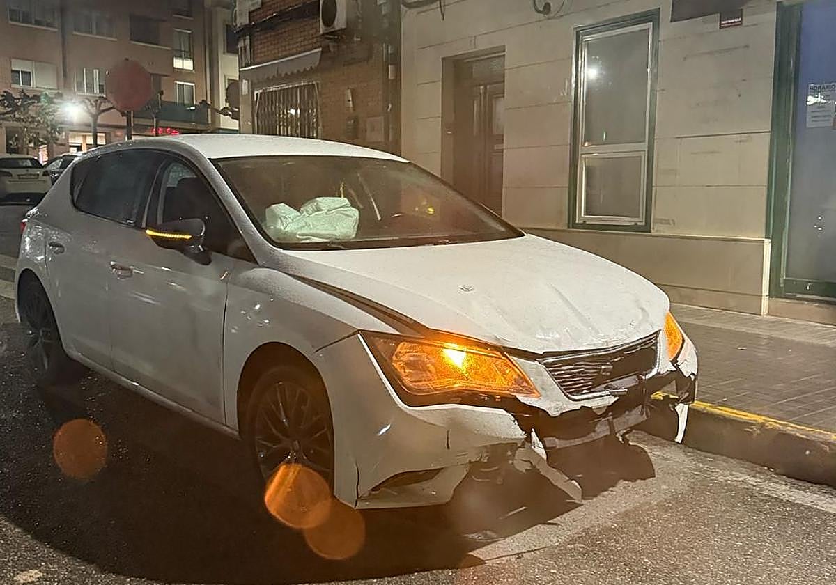 Estado en el que quedó el vehículo tras el accidente.