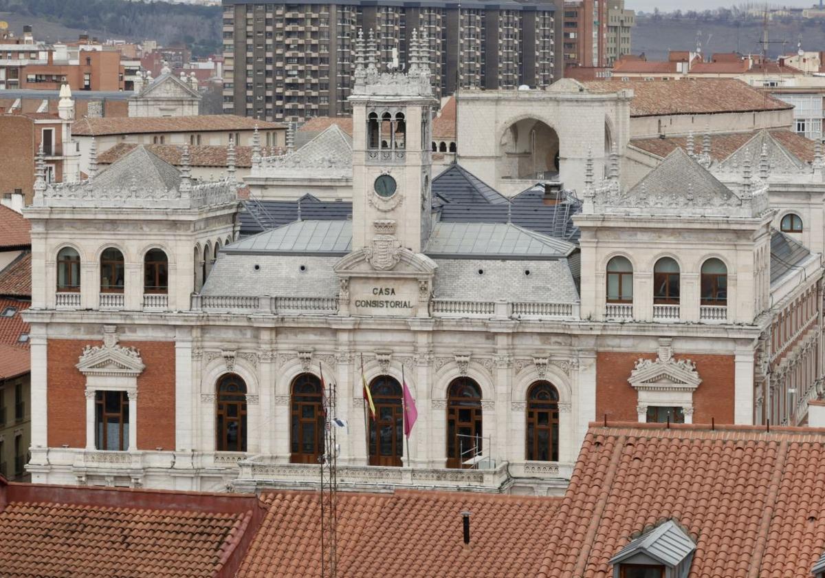 Vista aérea del Ayuntamiento en una imagen de archivo.