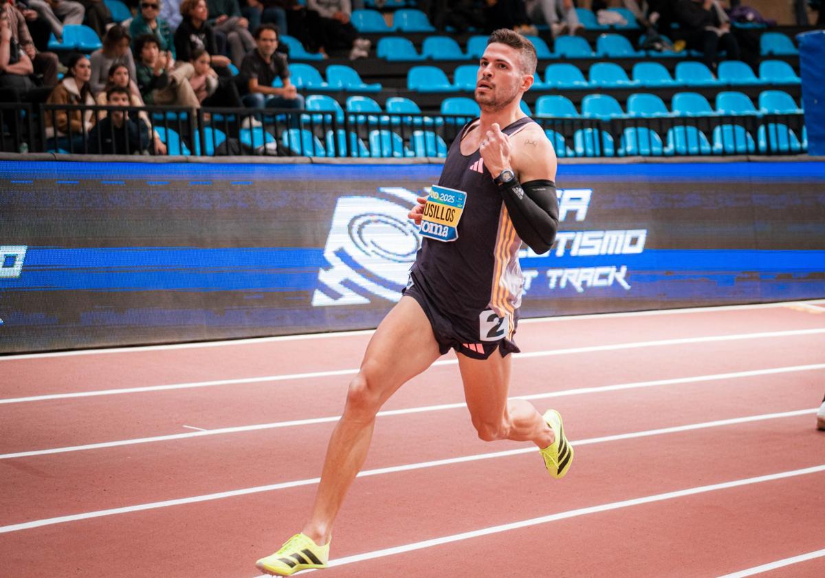 El palentino Óscar Husillos, durante la carrera.