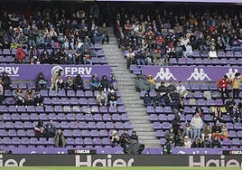 Gradas vacías en Zorrilla durante el Real Valladolid-Sevilla de hace dos jornadas.