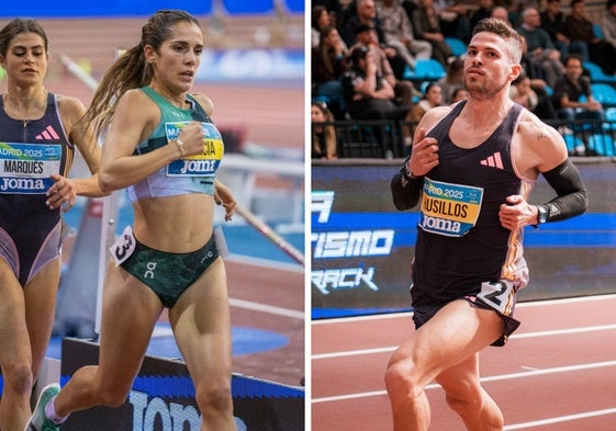 Marta García y Óscar Husillos en el Campeonato de España.