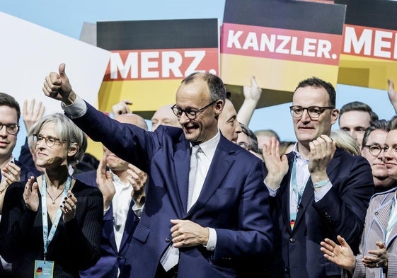 Friedrich Merz, durante la campaña electoral.
