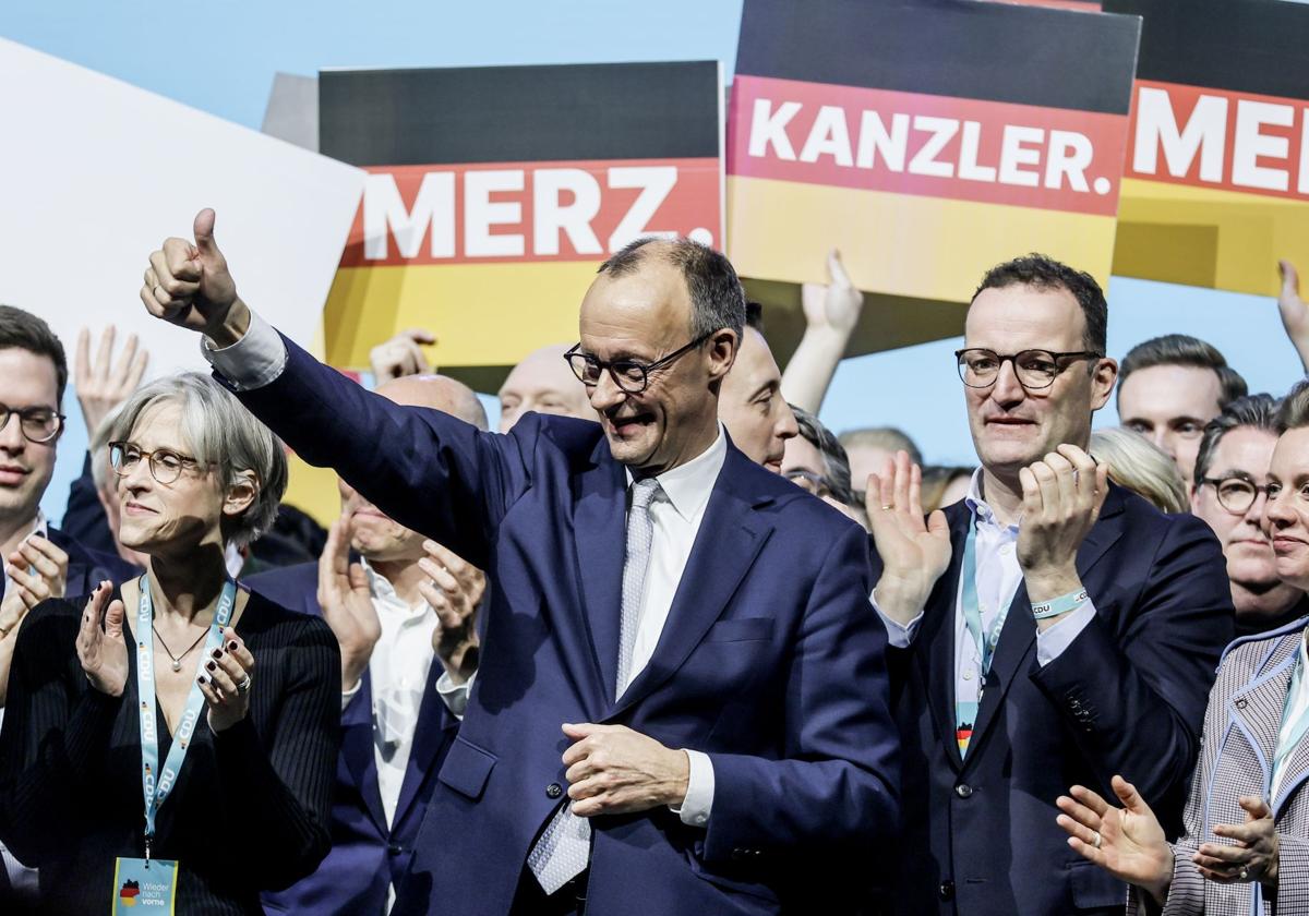 Friedrich Merz, durante la campaña electoral.