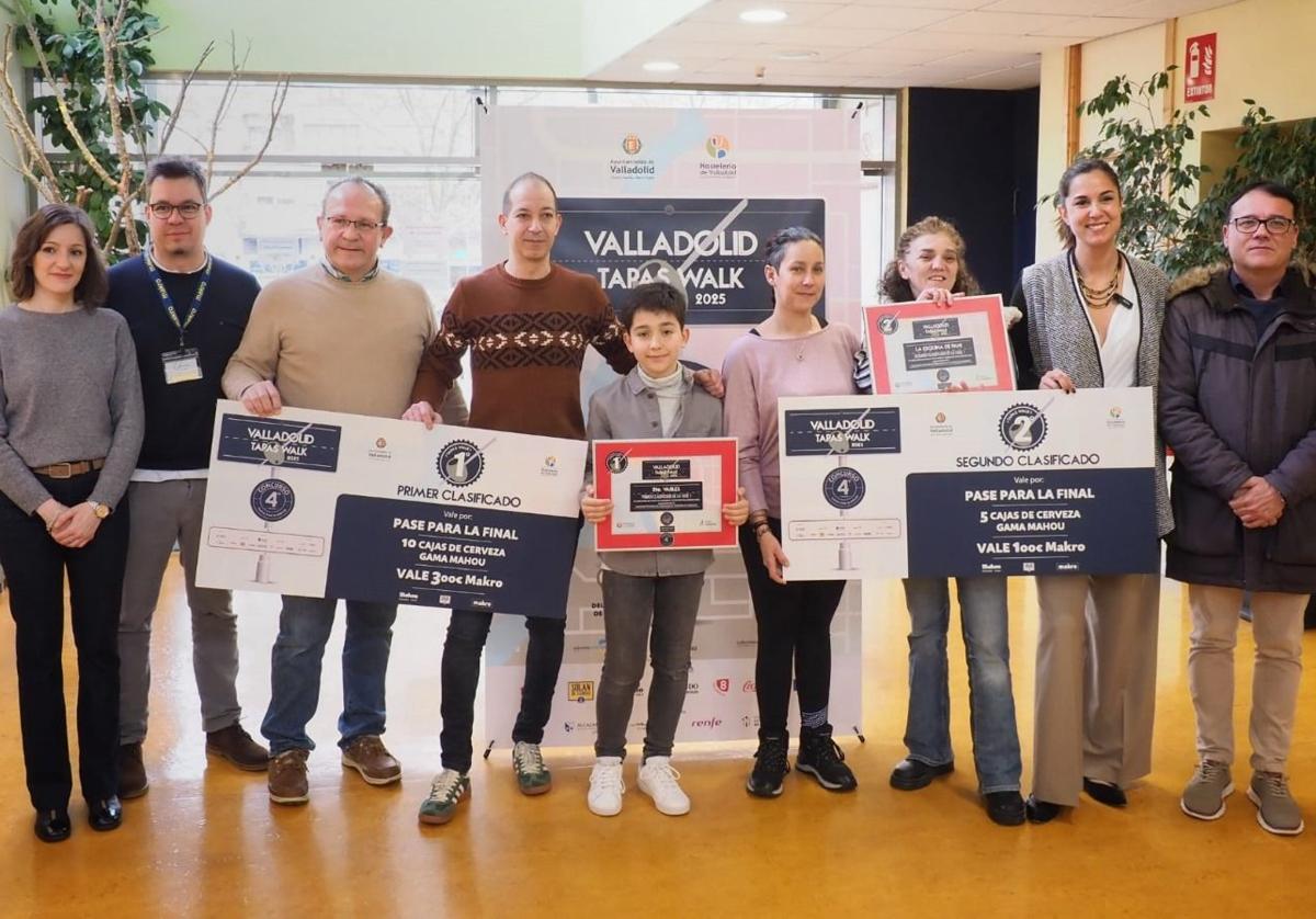 Entrega de premios a los ganadores de la primera fase del concurso de Tapas por Barrios Ciudad de Valladolid.