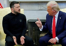 Uno de los momentos de la reunión entre Trump y Zelenski.