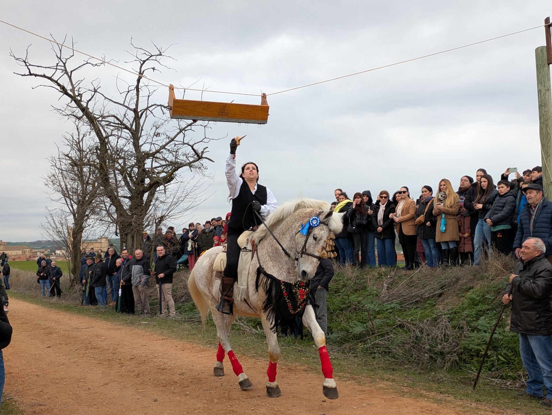 Carrera de cintas a caballo en Torrelobatón