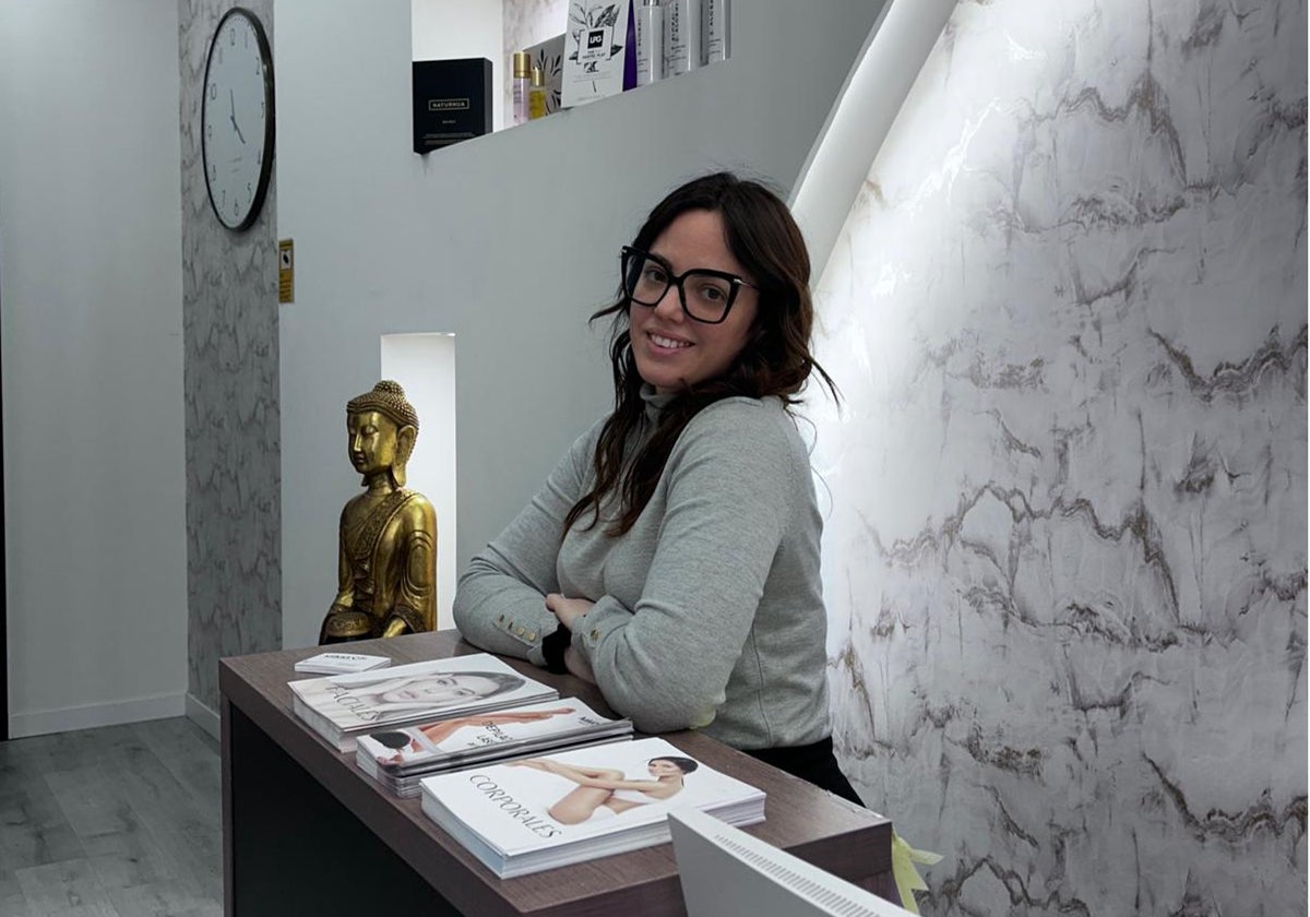 Miriam Rico en uno de los locales de Mima Estética