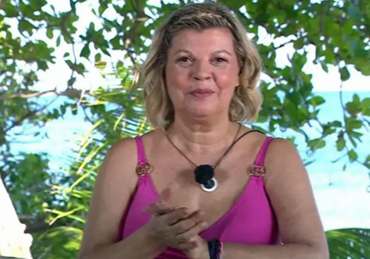 Terelu Campos comienza su participación en 'Supervivientes', lanzándose desde el helicóptero