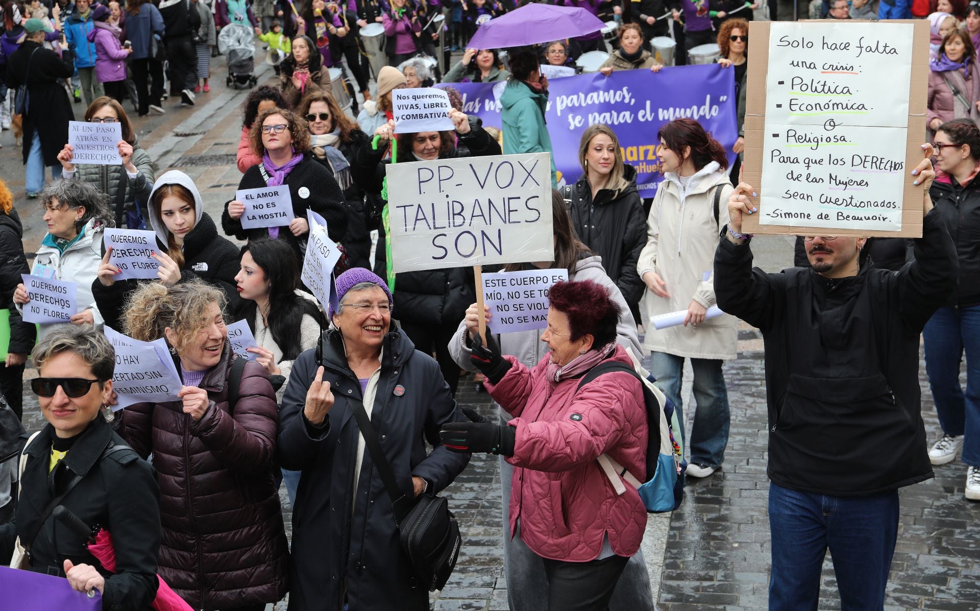 Palencia se tiñe de morado por el 8M
