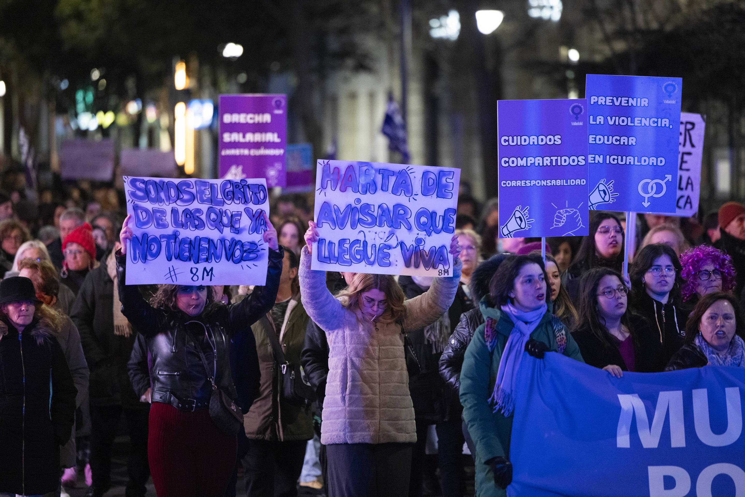 Las imágenes de la manifestación del 8M en Valladolid