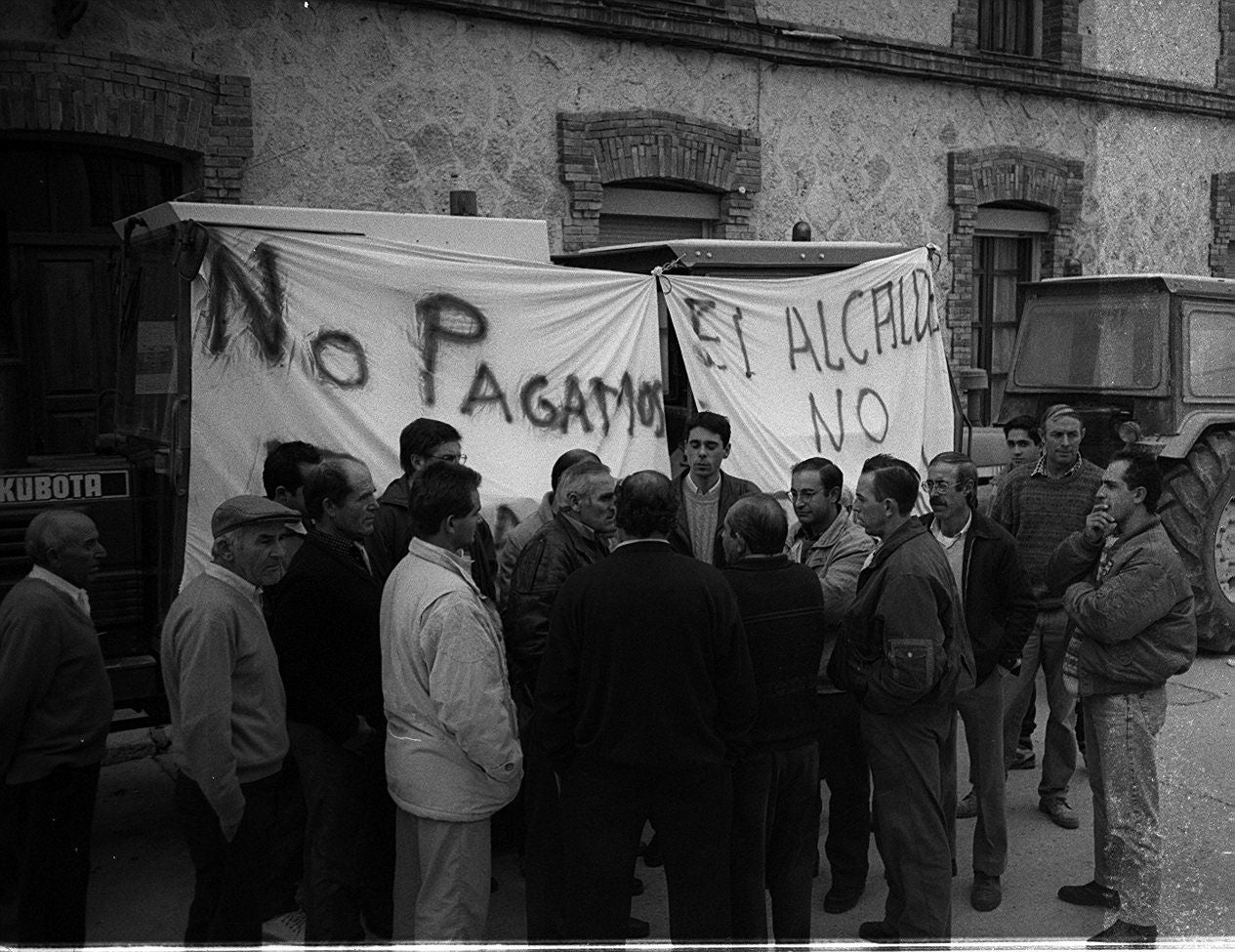 Manifestación de agricultores y ganaderos del municipio. 15 de noviembre de 1995.