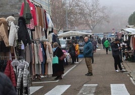 Puesto del mercadillo en Palencia.