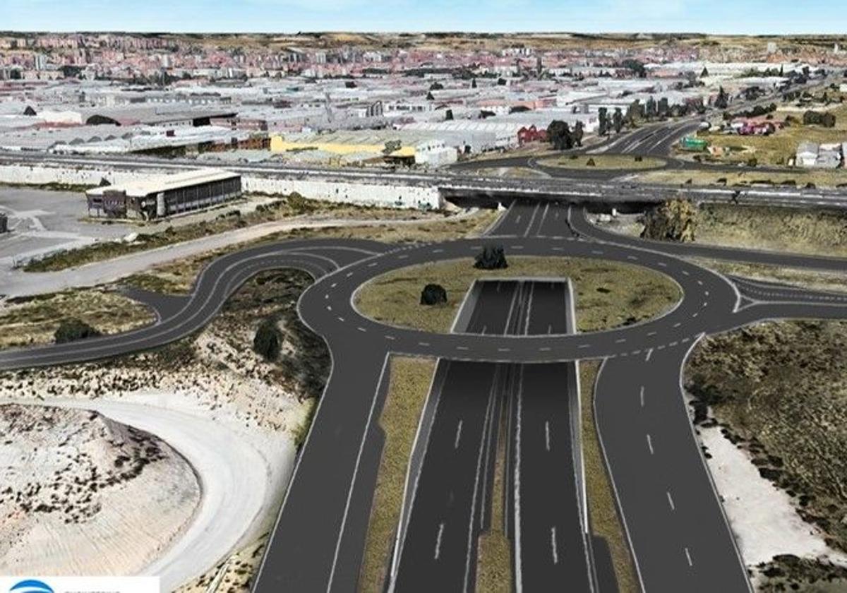 El Ministerio propone soterrar 300 metros de la A-11 para paliar los atascos en San Cristóbal