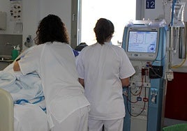 Depuración de sangre (diálisis) en el hospital de Segovia