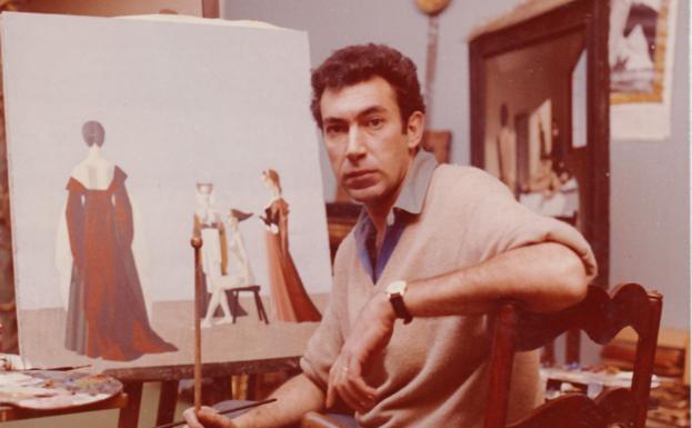 El artista en su estudio.