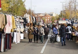 Celebración del mercadillo en Palencia.