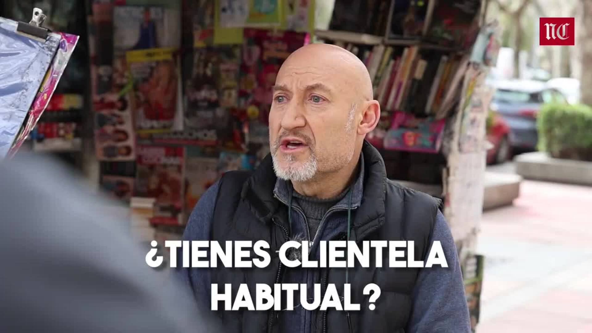 Un quiosquero, en un minuto