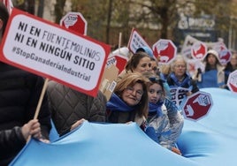 Manifestación contra las plantas de biogás y macrogranjas en Valladolid