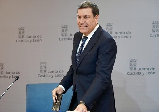 El portavoz de la Junta, Carlos Fernández Carriedo, este jueves.