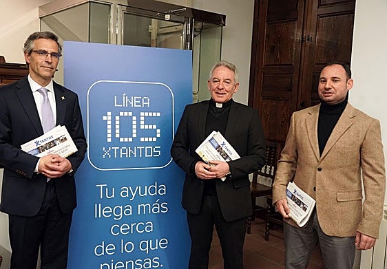 Presentación, este miércoles, de la campaña 'Línea 105 Xtantos' de la Archidiócesis de Valladolid.