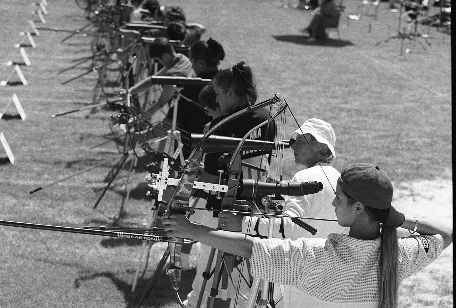 Campeonato nacional de tiro con arco celebrado en las instalaciones de Renedo en julio de 1999.