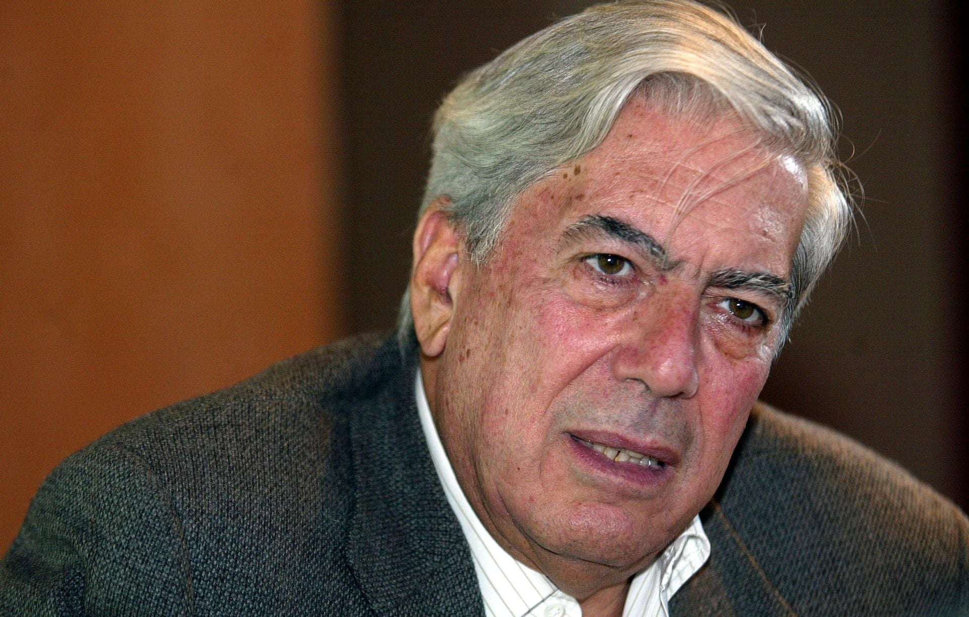 Mario Vargas Llosa, durante una entrevista con El Norte de Castilla en 2002.
