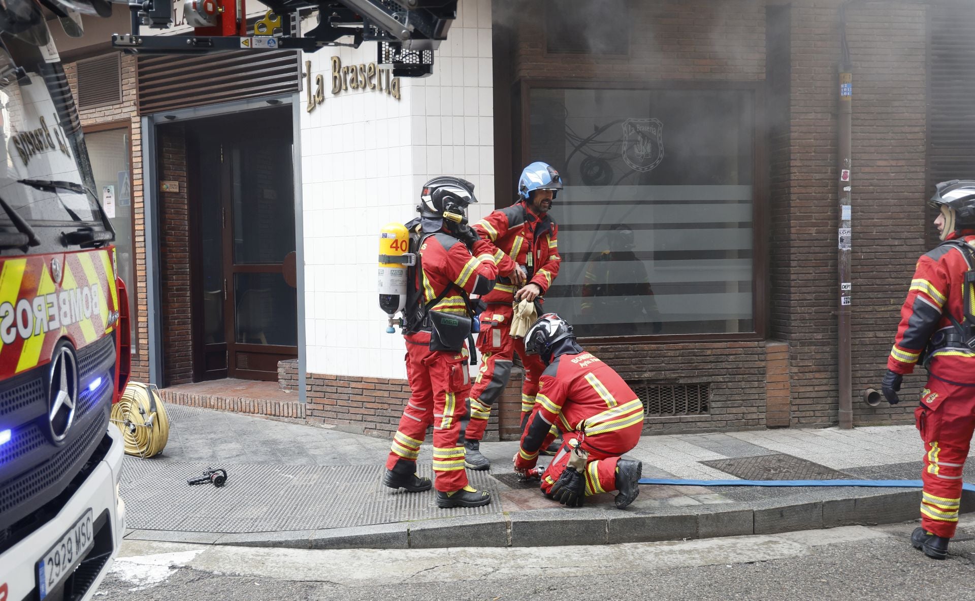 Incendio en el restaurante La Brasería