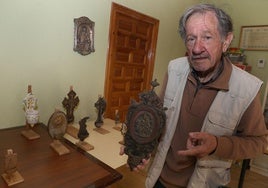 Luis Gutiérrez, en el museo etnográfico de Espinosa de Villagonzalo.