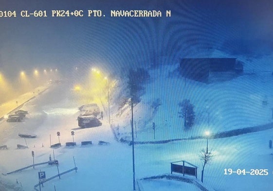 Estado del alto de Navacerrada a primera hora de la mañana de este sábado.