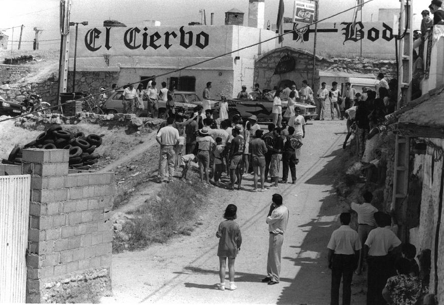 Ginkana de coches en el bodegón 'El ciervo'. Agosto de 1994.