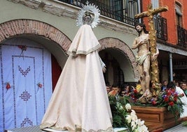 Procesión del Encuentro en Olmedo, este domingo.