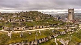 Vista general del barrio de las Bodegas de Baltanás.