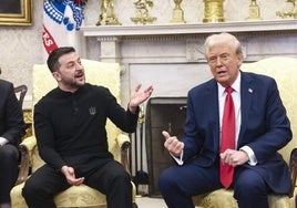 Trump (a la derecha) y Zelenski, el 28 de febrero en la Casa Blanca.