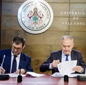 El director de RRHH de Horse, Francisco Arranz, y el rector de la UVA, Antonio Largo.